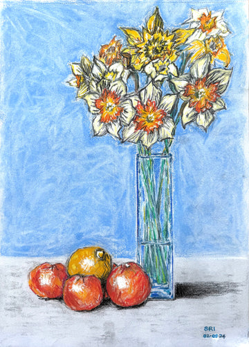 Daffodils, Lemon and Cumquats | Paper Print